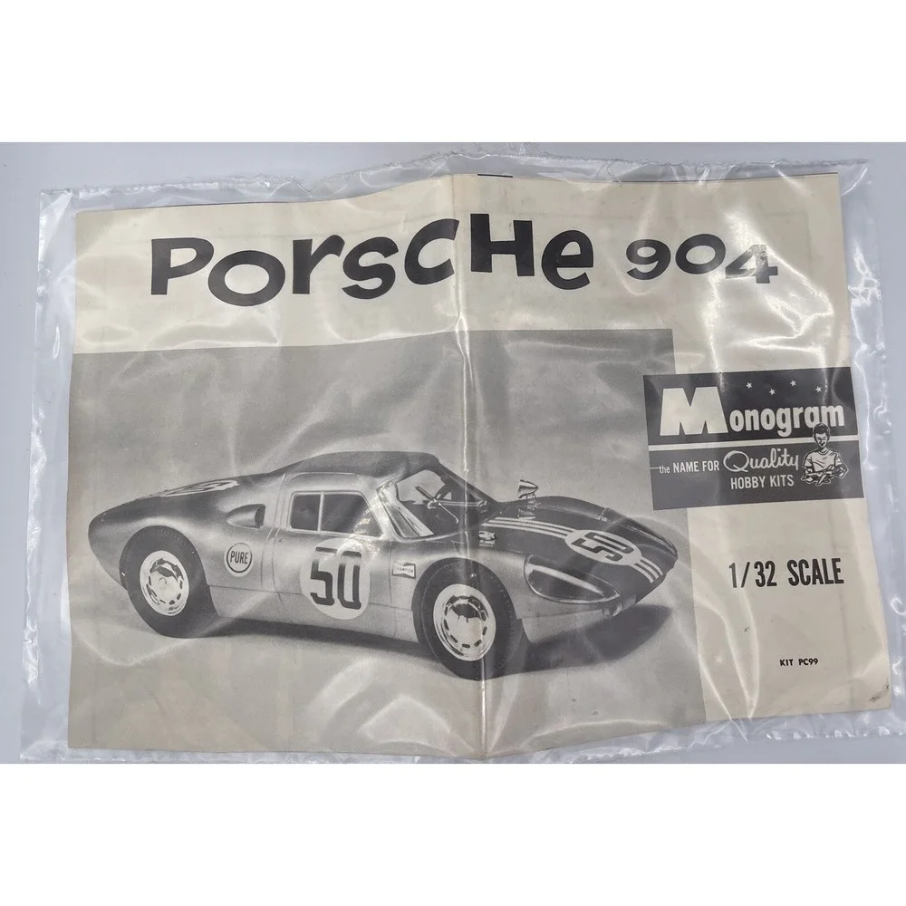 Monogram 1:32 Porsche 904GTS Vintage Model Car Kit #PC99-100 1964 Open Complete‎
